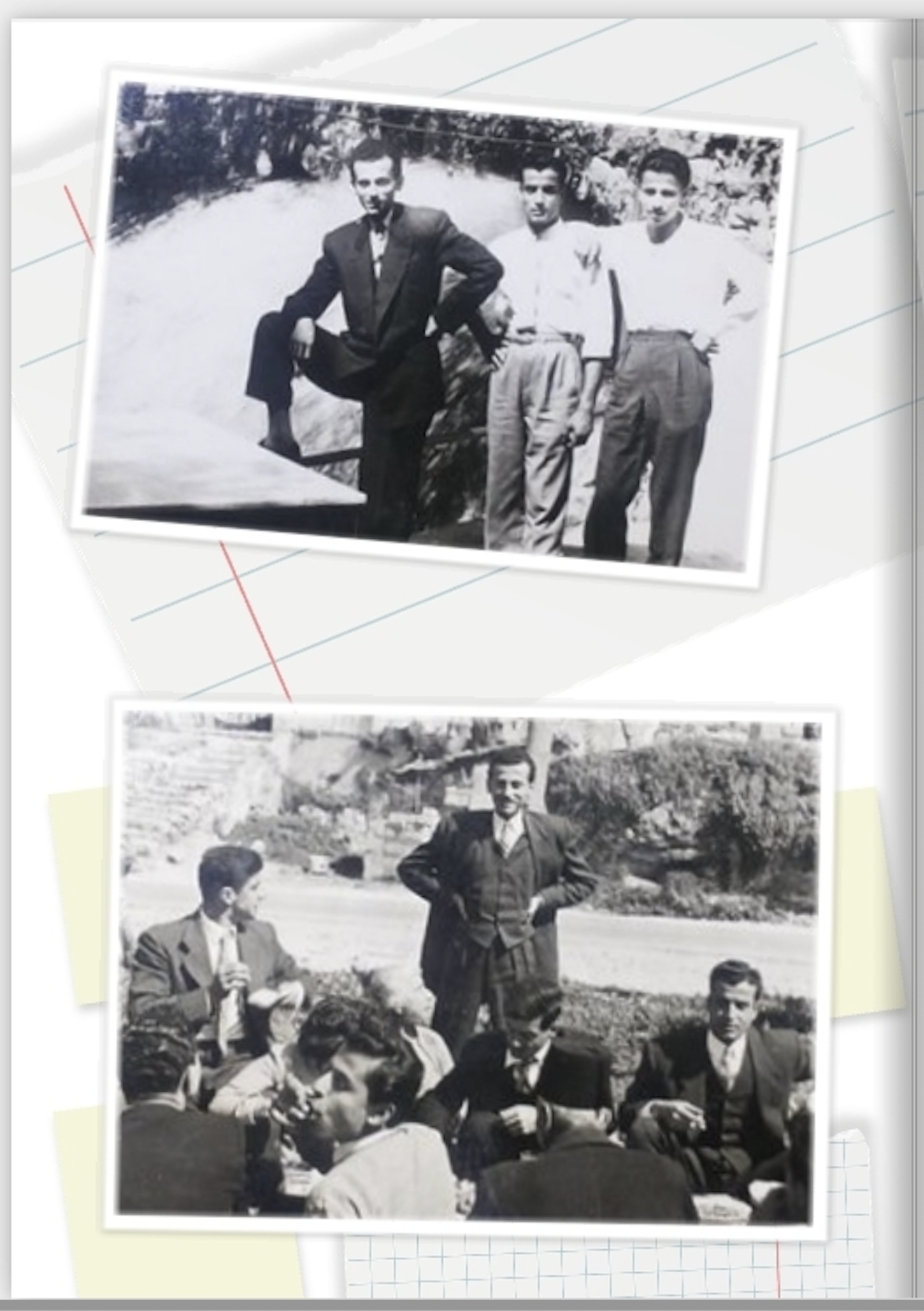 Jeddo George and family in a vintage 1950s photograph